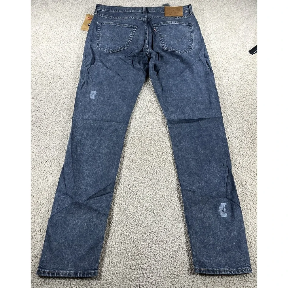 Levis 512 Slim Taper Mens DISTRESSED Denim STRETCH Jeans 34x34 FIT 34x33 NWT